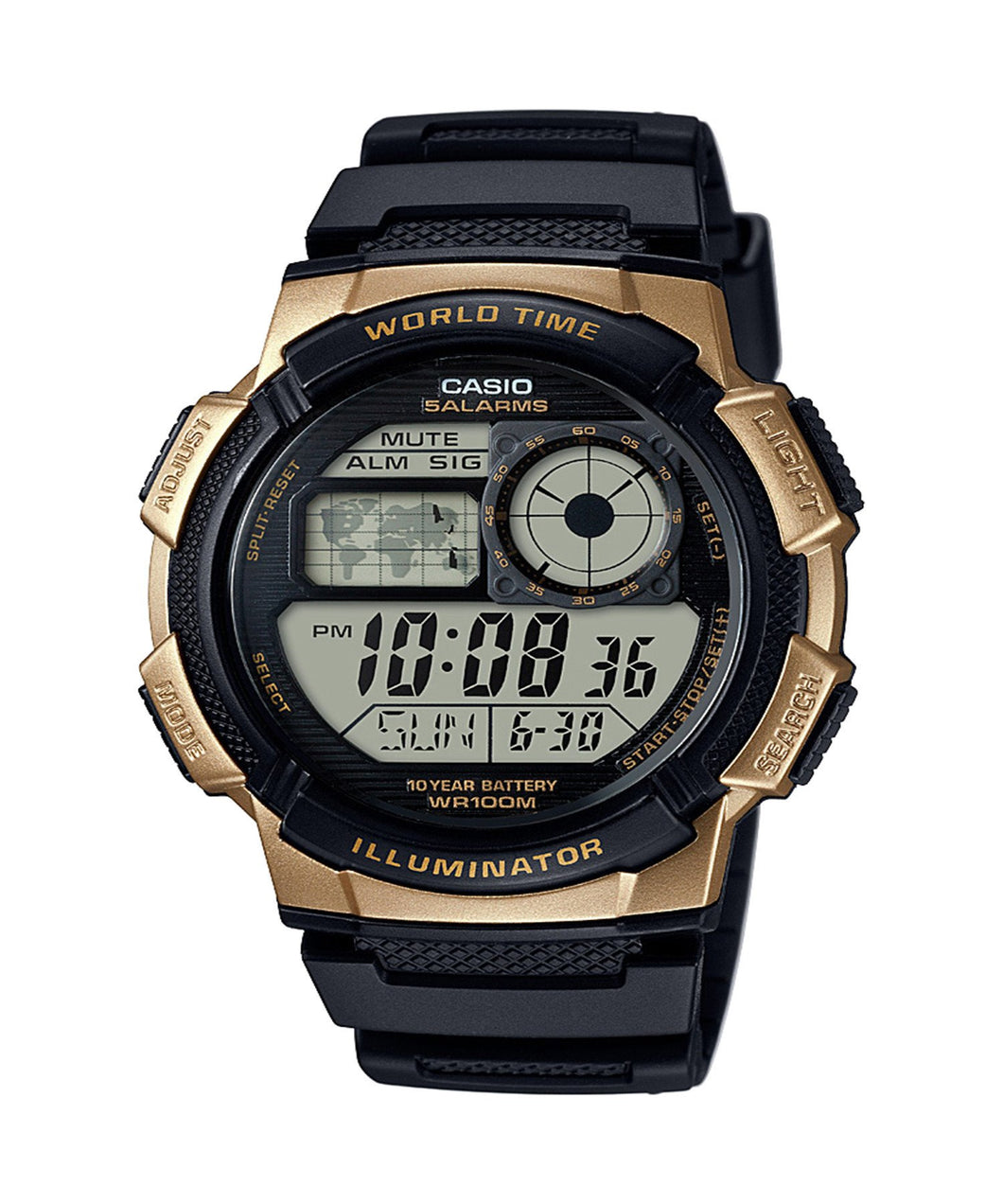 Mens Casio World Time Illuminator Watch