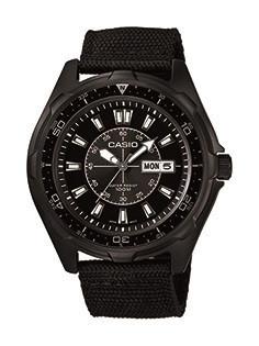 Casio Men's Classic Stainless Steel Black Nylon Band Watch