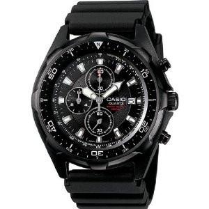 Men's Casio Dive Style Stainless Steel Chronograph Watch