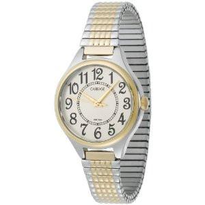 Carriage Womens Two Tone Expansion Band Watch