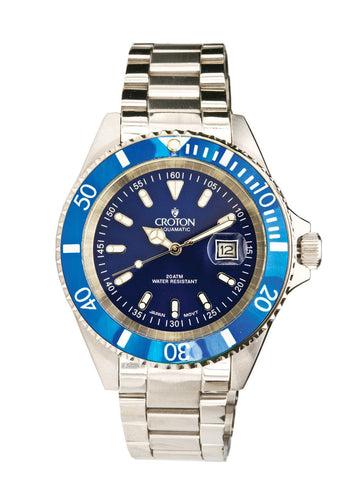 Croton Diver Date Steel Sport Mens Watch