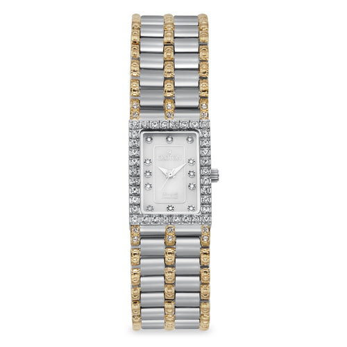 Croton Womens Stainless steel Two Tone Mother of Pearl Watch