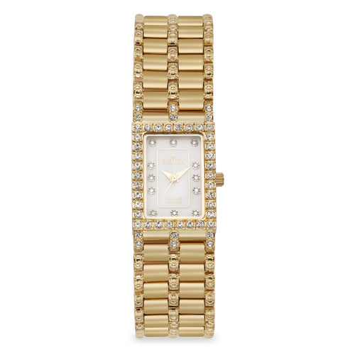 Croton Womens Stainless steel Goldtone Mother of Pearl Watch