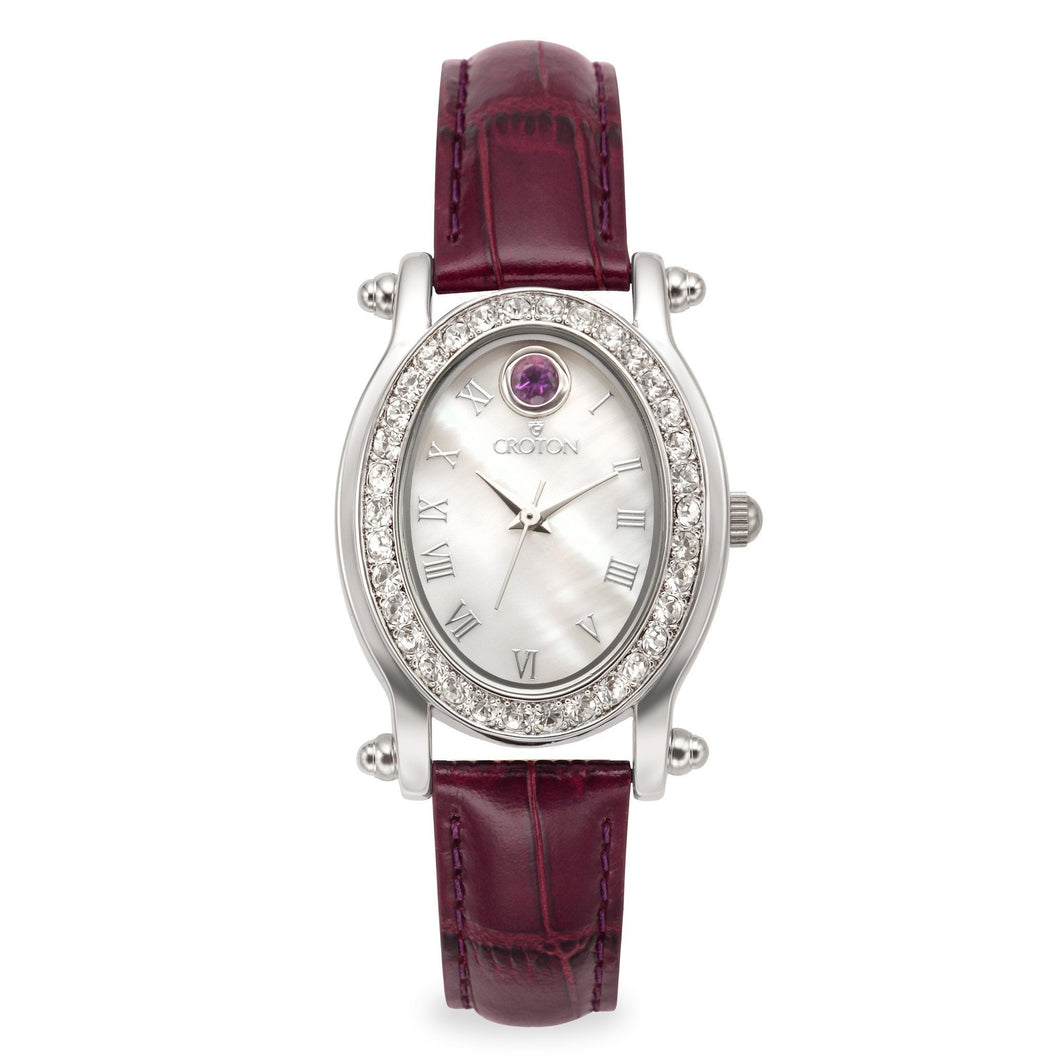 Croton Womens Stainless steel February Birthstone Watch