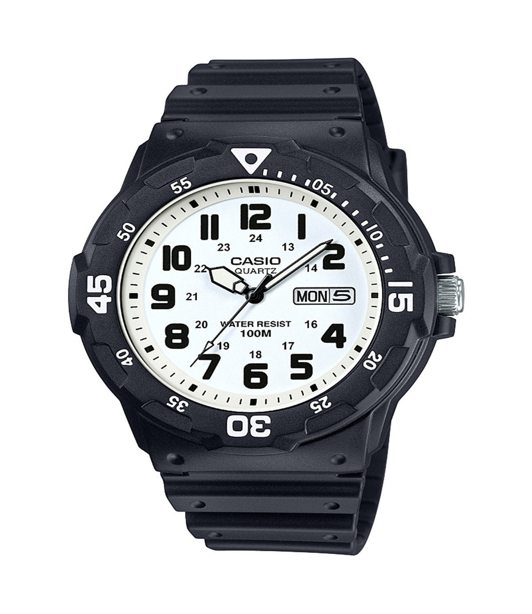 Casio Men's Dive Style Watch, Black/White