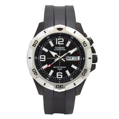 Casio Men's Super Illuminator Analog Black Resin Watch