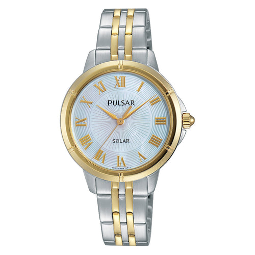 Wmns Dress Solar Two Tone with Mother of Pearl Dial