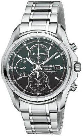 Seiko Mens Solar Alarm Chronograph Watch