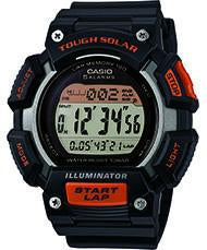 Casio Mens Tough Solar Runner Digital Black and Orange Watch