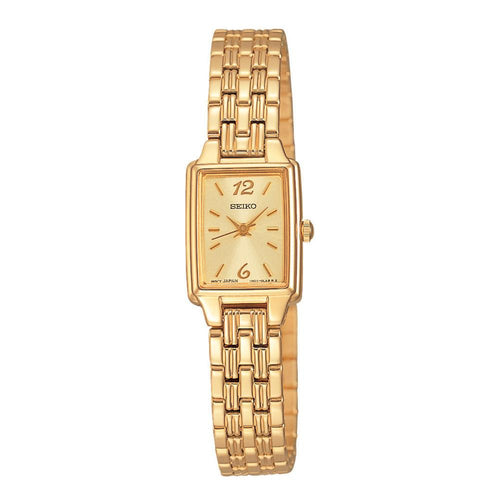 Seiko Goldtone Rectangular Dress Watch