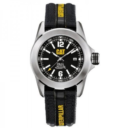 CAT WATCHES Men's  Big Twist Stainless Steel Watch with Black Nylon Band