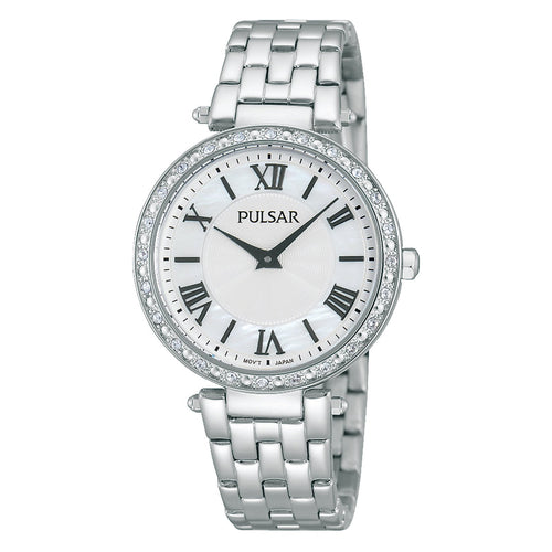 Pulsar Womens Silvertone MOP Dial Watch