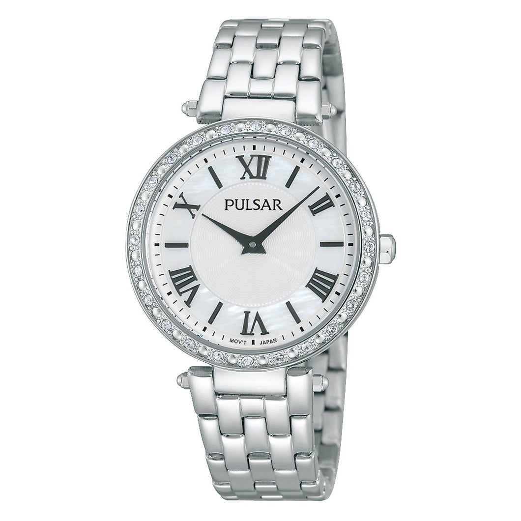 Pulsar Womens Silvertone MOP Dial Watch