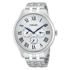 Pulsar Mens Silvertone Silver Dial Watch