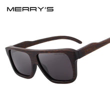 Load image into Gallery viewer, MERRY&#39;S DESIGN Men Wooden Sunglasses Square Polarized Sun Glasses HAND MADE 100% UV Protection S&#39;5066