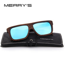 Load image into Gallery viewer, MERRY&#39;S DESIGN Men Wooden Sunglasses Square Polarized Sun Glasses HAND MADE 100% UV Protection S&#39;5066