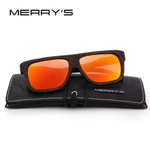 Load image into Gallery viewer, MERRY&#39;S DESIGN Men Wooden Sunglasses Square Polarized Sun Glasses HAND MADE 100% UV Protection S&#39;5066