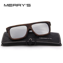 Load image into Gallery viewer, MERRY&#39;S DESIGN Men Wooden Sunglasses Square Polarized Sun Glasses HAND MADE 100% UV Protection S&#39;5066