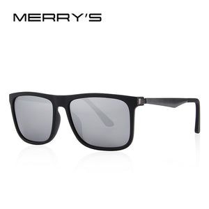 MERRY'S DESIGN Men Polarized Square Sunglasses Fashion Male Eyewear Aviation Aluminum Legs 100% UV Protection S'8250