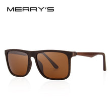 Load image into Gallery viewer, MERRY&#39;S DESIGN Men Polarized Square Sunglasses Fashion Male Eyewear Aviation Aluminum Legs 100% UV Protection S&#39;8250