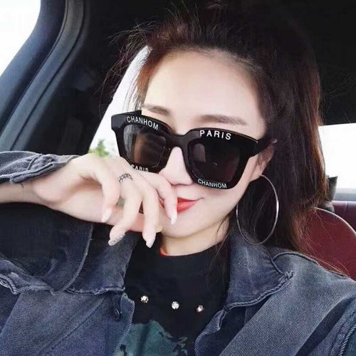 Letter Sunglasses Women 2018 Unique Retro Oversize Square Sun glasses Brand Men Fashion Coating Shades Vintage Big Frame Glasses