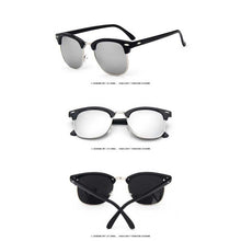 Load image into Gallery viewer, Women Sunglasses Retro Sun glasses Square Reflective Coating Lens Glasses Men Fashion Rivet Eyewear Female Vintage Shades UV400