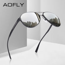 Load image into Gallery viewer, AOFLY BRAND DESIGN Pilot Sunglasses Men Polarized Driving Sunglasses UV400 Unique Oval Frame Eyewear Gafas De Sol AF8115