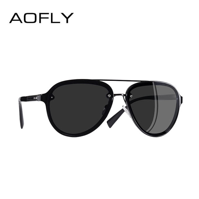 AOFLY BRAND DESIGN Pilot Sunglasses Men Polarized Driving Sunglasses UV400 Unique Oval Frame Eyewear Gafas De Sol AF8115