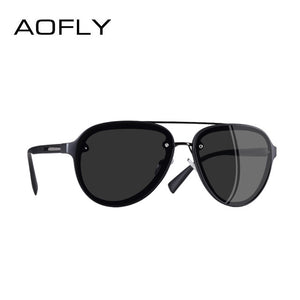 AOFLY BRAND DESIGN Pilot Sunglasses Men Polarized Driving Sunglasses UV400 Unique Oval Frame Eyewear Gafas De Sol AF8115