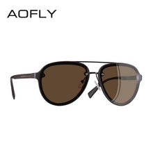 Load image into Gallery viewer, AOFLY BRAND DESIGN Pilot Sunglasses Men Polarized Driving Sunglasses UV400 Unique Oval Frame Eyewear Gafas De Sol AF8115