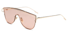 Load image into Gallery viewer, Women Metal Futuristic Round Shield Flat Lens Retro Fashion Sunglasses