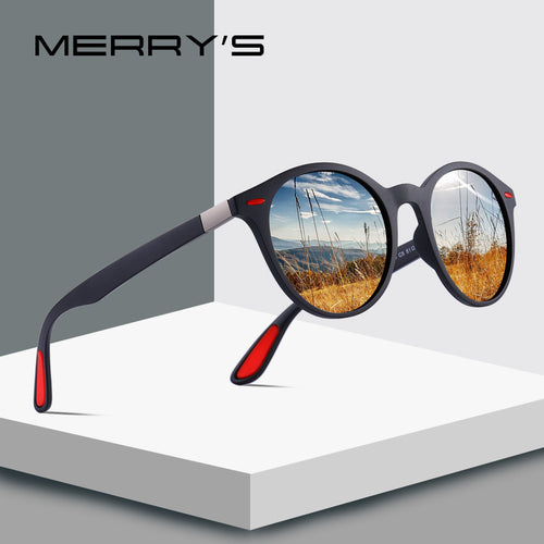 MERRY'S DESIGN Men Women Classic Retro Rivet Polarized Sunglasses TR90 Legs Lighter Design Oval Frame UV400 Protection S'8126