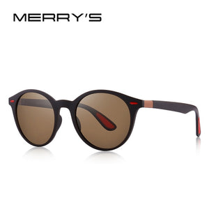 MERRY'S DESIGN Men Women Classic Retro Rivet Polarized Sunglasses TR90 Legs Lighter Design Oval Frame UV400 Protection S'8126