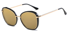 Load image into Gallery viewer, Women Retro Metal Round Cat Eye Oversized UV Protection Fashion Sunglasses