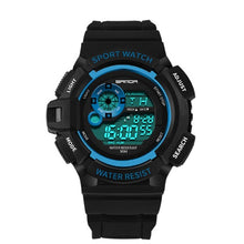 Load image into Gallery viewer, Fashion 3Bar CR2025 Round Watch Sport Waterproof Watch LED Casual Display Digital Multifunction Men Electronic Resistant