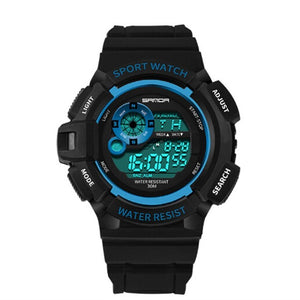 Fashion 3Bar CR2025 Round Watch Sport Waterproof Watch LED Casual Display Digital Multifunction Men Electronic Resistant