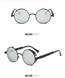 Round Metal Sunglasses Steampunk Men Women Fashion Glasses Brand