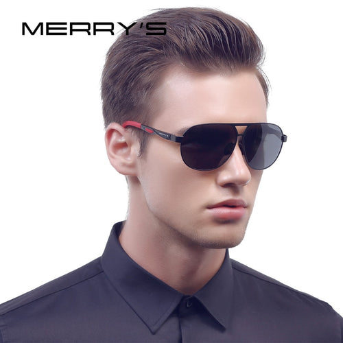 MERRY'S Men Classic Brand Sunglasses HD Polarized Aluminum Sun glasses EMI Defending Coating Lens Driving Shades S'8611